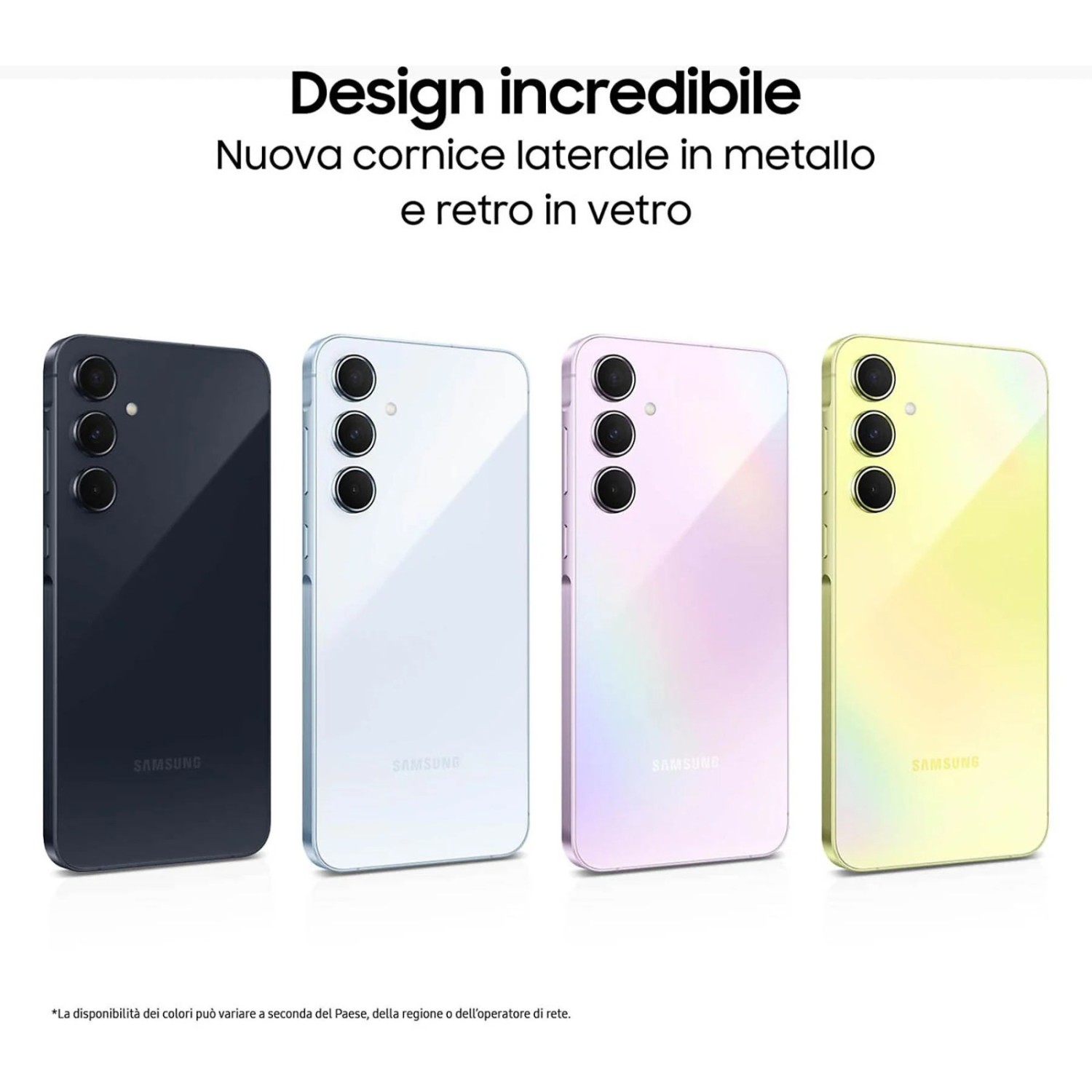 Vendita online Telefonia SAMSUNG Galaxy A55 5G 256GB Awesome Lemon costo  394,99 €  spedizione in 24h-48h pagmamento PayPal Contrassegno