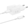 CARICABATTERIA SAMSUNG 15W con cavo USB-C/USB-C Bianco